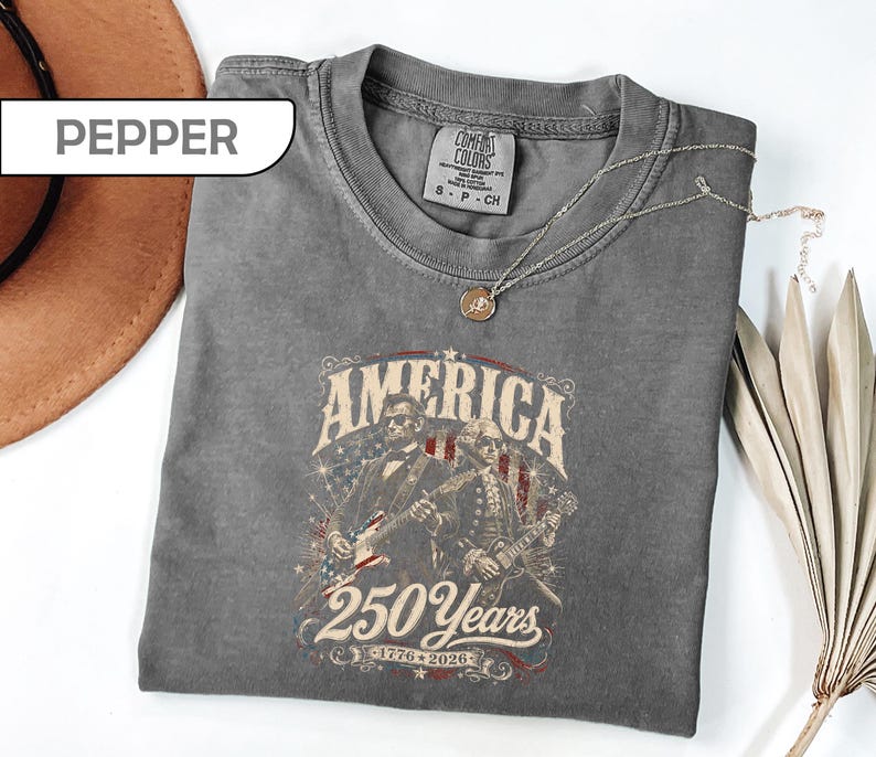 Comfort Colors® America 250 Years Shirt, 1776-2026 Patriotic Tee, Semiquincentennial T-Shirt, Vintage USA Heritage Shirt, President Tees image 2