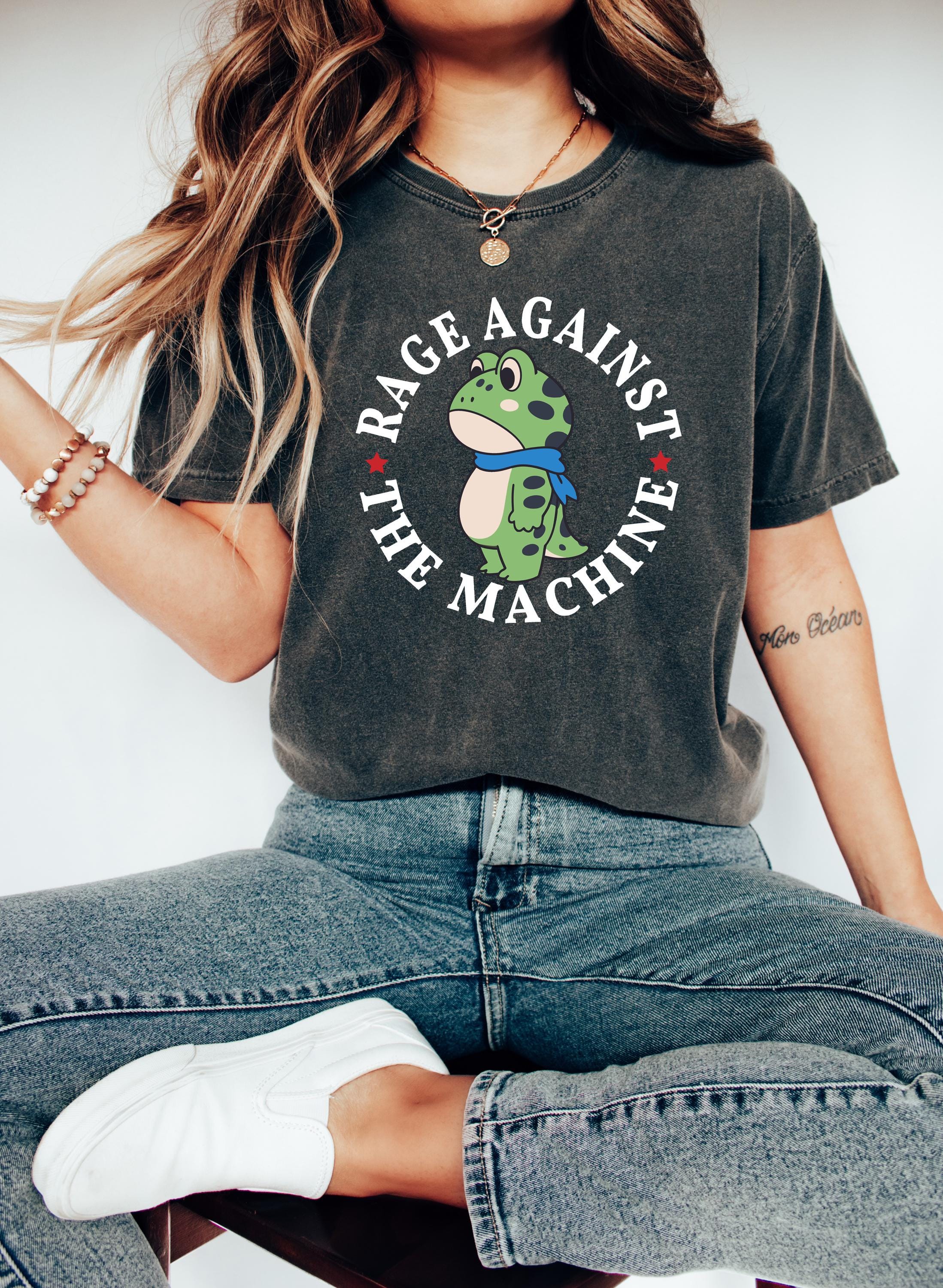 T-shirt Graphique Protest Art 'Rage Against The Machine' Style Frog - Coton - Taille Et Couleur Au Choix