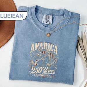 Comfort Colors® America 250 Years Shirt, 1776-2026 Patriotic Tee, Semiquincentennial T-Shirt, Vintage USA Heritage Shirt, President Tees image 1