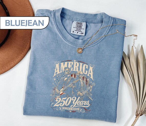 Comfort Colors® America 250 Years Shirt, 1776-2026 Patriotic Tee, Semiquincentennial T-Shirt, Vintage USA Heritage Shirt, President Tees