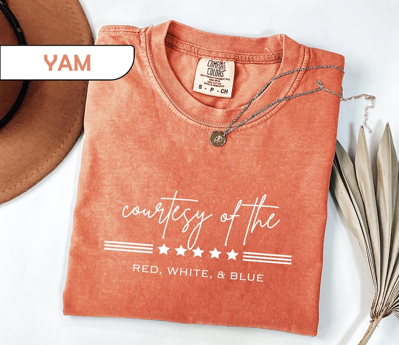 Comfort Colors® Patriotic Shirt Courtesy of the Red White and Blue Tee, Toby Keith Tribute T-Shirt, American Pride Apparel, 4th of July Gift image 6