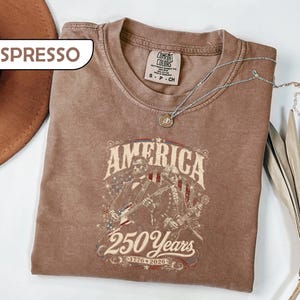 Comfort Colors® America 250 Years Shirt, 1776-2026 Patriotic Tee, Semiquincentennial T-Shirt, Vintage USA Heritage Shirt, President Tees image 3