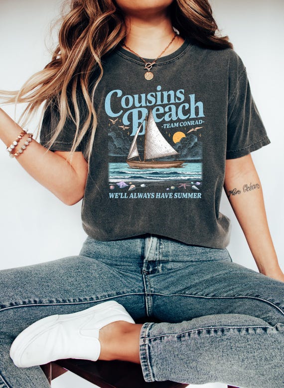 Cousins Beach Comfort T-Shirt, The Summer I Turned Pretty Shirt, Team Conrad Team Belly Team Jeremiah Tee, Funny Beach Gift, Summer T-Shirt