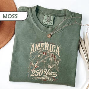 Comfort Colors® America 250 Years Shirt, 1776-2026 Patriotic Tee, Semiquincentennial T-Shirt, Vintage USA Heritage Shirt, President Tees image 4