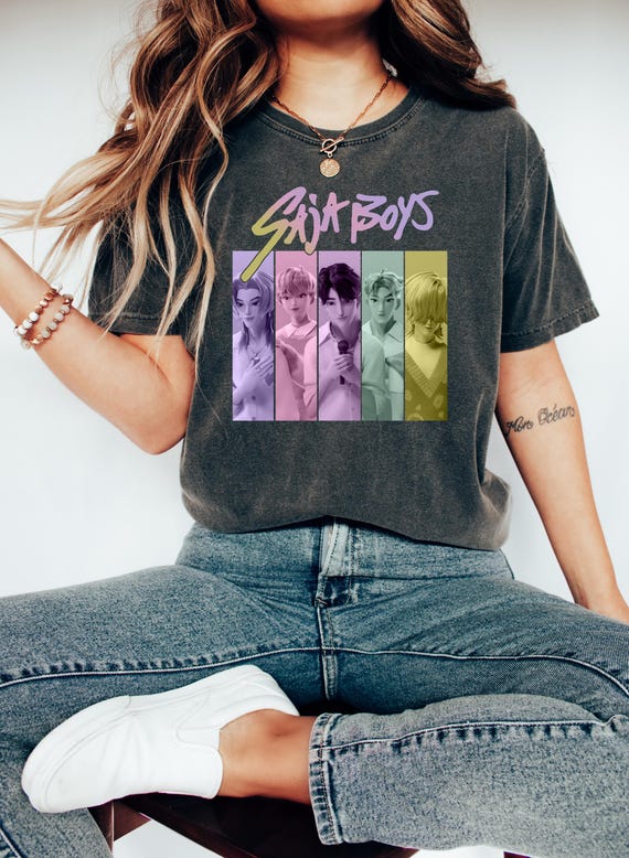 Retro Saja Boys T Shirt, Kpop Demon Hunters T Shirt, Retro Saja Boys Band Shirt, Demon Hunters Merch, Kpop Boy Band Shirt, Anime Graphic Tee
