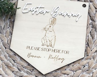Easter Laser Cut File, Easter SVG, Easter Basket Tag, Easter Bunny SVG, Easter Bunny Stop Here Sign, Easter Basket Sign SVG, Easter decor