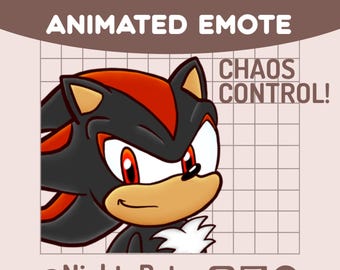 Gesto animado de sonrisa burlona de Shadow the Hedgehog: Twitch y Discord (descarga digital)