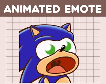 Emote animado de Sonic Gasp para Twitch/Discord (descarga digital)