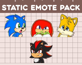 Pack de gestos de Sonic the Hedgehog para Twitch, Discord y YouTube (descarga digital)