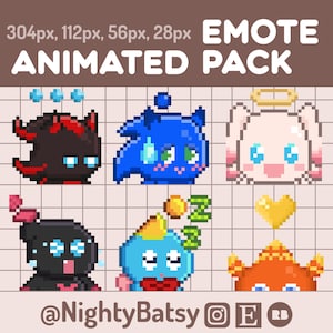 Sonic Chao Twitch & Discord animated emote pack Sonic the Hedgehog emotes cute pixel art