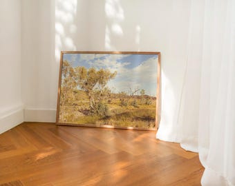 Australian Gum Trees in the Bush Print - Outback Australia | Bush Track | Aussie Outback Wall Art | Mother's Day | Desert | Landscape
