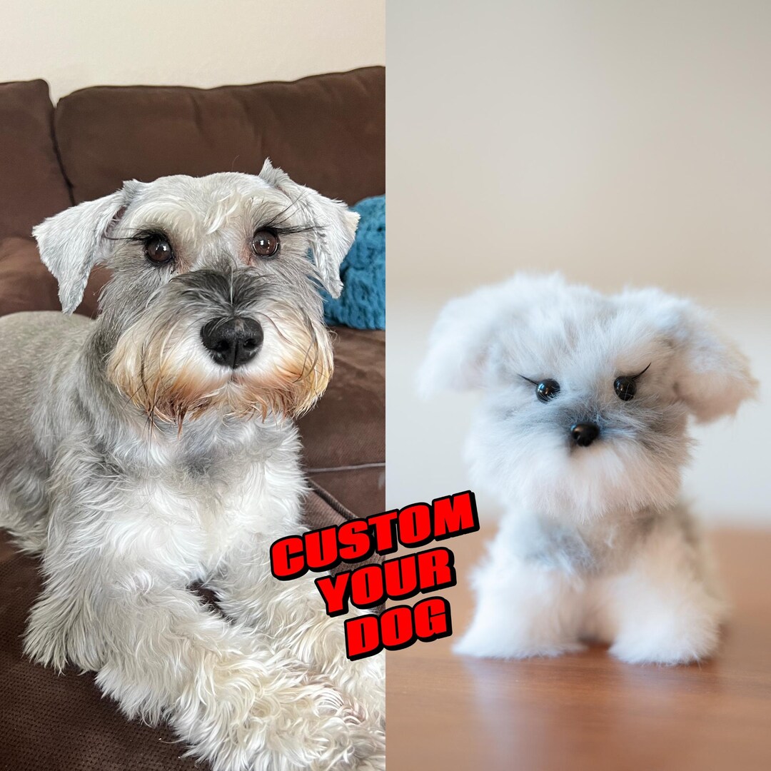 Custom Dog Plush Keychain Custom Stuffed Animal Cute Dog Keychain