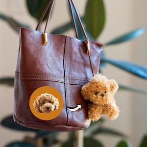 Custom Pet Plush Bag Charm, Personalized Dog Cat Keychain, Memorial Gift, Pet Loss