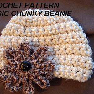 INSTANT DOWNLOAD Crochet Pattern PDF 238, Ashton Basic Chunky unisex beanie, all sizes baby to adult, men, women, children image 3