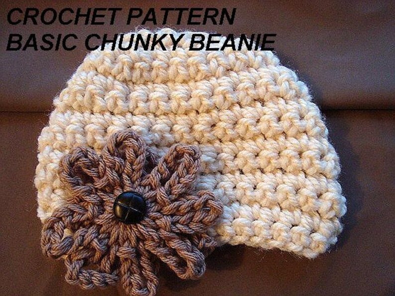 INSTANT DOWNLOAD Crochet Pattern PDF 238, Ashton Basic Chunky unisex beanie, all sizes baby to adult, men, women, children image 3