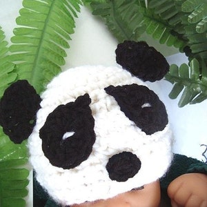 Panda Hat Crochet Pattern PDF 180-Baby Panda Hat-3 sizes newborn to 12 months image 2