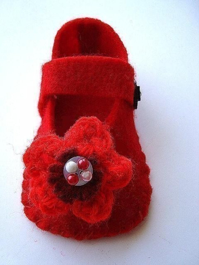 Make Felt Baby Shoes INSTANT DOWNLOAD PDF 126 make sizes newborn to 12 months.No sewing machine required image 3