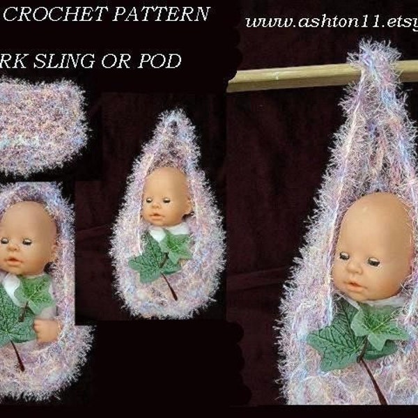 INSTANT DOWNLOAD Crochet Pattern PDF 88, stork pouch or pod cocoon