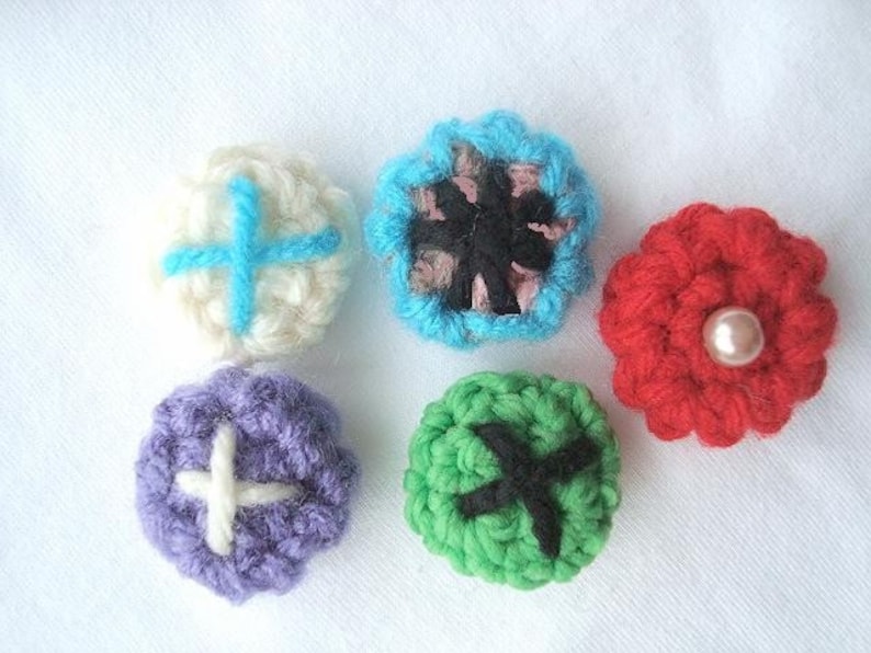 INSTANT DOWNLOAD Crochet Pattern PDF 208 Handmade Crochet Buttons-make them any size with any size hook, and with any size yarn. image 3