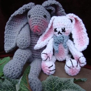 INSTANT DOWNLOAD Crochet Pattern stuffed toy bunny PDF 23 16 inch Rosalie Bunny Rabbit Instructions for bunny and clothing image 5