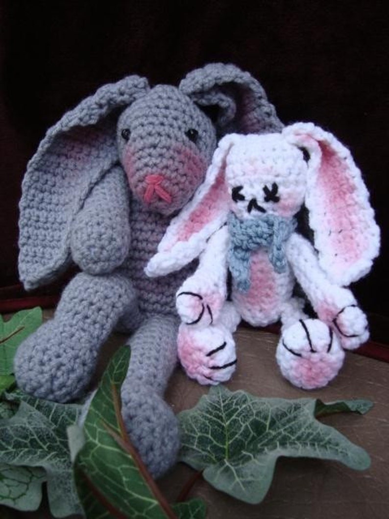 INSTANT DOWNLOAD Crochet Pattern stuffed toy bunny PDF 23 16 inch Rosalie Bunny Rabbit Instructions for bunny and clothing image 5