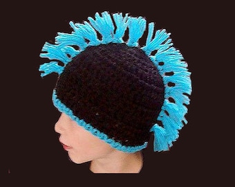 Crochet Patterns - Mohawk Hat - PDF 234 INSTANT DOWNLOAD  Crochet Patterns by Ashton11