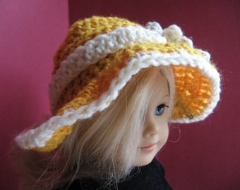 INSTANT DOWNLOAD Crochet Pattern PDF1-American Girl Sunhat