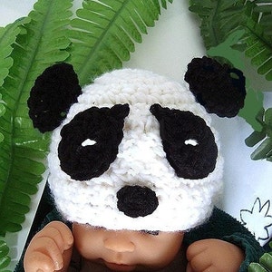 Panda Hat Crochet Pattern PDF 180-Baby Panda Hat-3 sizes newborn to 12 months image 3