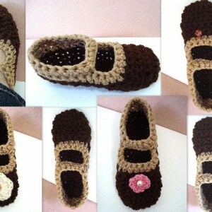 INSTANT DOWNLOAD Crochet Pattern PDF 75 Mary Jane Slippers Beginner Level, women's size 5 to 12. image 5