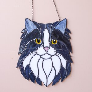 Pet Portrait Stained Glass, Custom Cat or Dog Face Suncatcher - Etsy