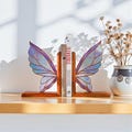 Fairy Wing Bookends, Stained Glass Fantasy Decor, Fairycore Gift Idea