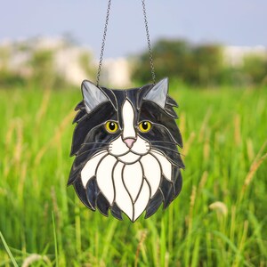 Pet Portrait Stained Glass, Custom Cat or Dog Face Suncatcher - Etsy