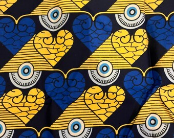 Blue and Yellow Stunning Fabric for Pillows, Bags, Jackets and More