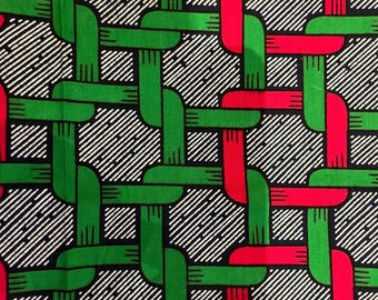 Red and Green Stunning Fabric for Pillows, Bags, Jackets and More