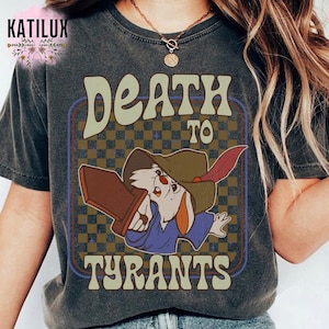 Retro 70s Skippy Rabbit Death To Tyrants Shirt, Vintage Robin Hood T-shirt, Disneyland Family Matching Tee, Magic Kingdom Park, WDW Trip