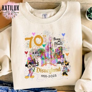 Disneyland 70th anniversary 1955-2025 T-shirt, 70 years of magic shirt, Disneyland family vacation 2025 shirt, Platinum celebration Tee