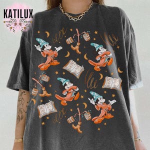 Retro Disney Mickey Fantasia Shirt, Mickey Mouse Magic Wizard Retro T-Shirt, Magic Kingdom Tee, Disney Trip 2025 Shirt, Family Tee