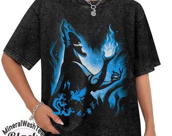 Hades Silhouette Portrait Shirt Hercules T-Shirt Galaxy Watercolor Style Disney Villains Shirt Disneyland Matching Group Trip