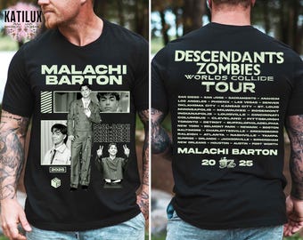 Disney Malachi Barton T-shirt, Descendants Zombies Worlds Collide Tour, The Rise Of Red Tee, Descendants Concert, Summer Music Festival 2025