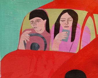 Mother driving/daily collage