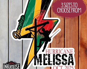 2025 Hurricane Melissa Lineman Aufkleber Jamaika - Langlebiger Vinyl Aufkleber
