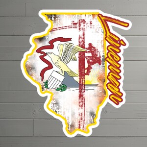 Illinois Lineman Vinyl Sticker – Kiss-Cut Sticker for Hard Hats, Vehicles, Gear – Perfect Lineman Gift Idea