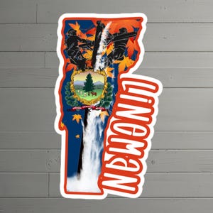 Vermont Lineman Vinyl Sticker – Kiss-Cut Sticker for Hard Hats, Vehicles, Gear – Perfect Lineman Gift Idea