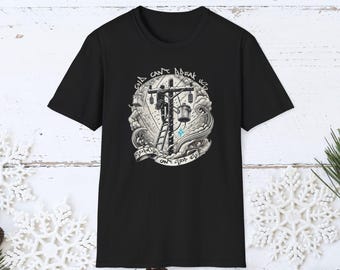 Winter Storm Lineman T-Shirt: Cold Can't Break Us