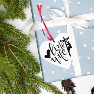 Line Wife Heart Ornament - Perfect Christmas Gift for Lineman’s Wife - Linewife Decor