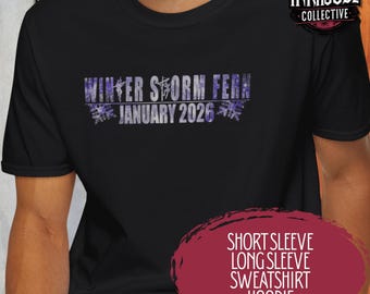 Winter Storm Fern | January 2026 Lineman Shirt, Long Sleeve, Sweatshirt, or Hoodie | Storm Restoration Lineworker | Crew Gift