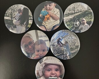 custom 2.25” photo magnets, custom fridge magnet, custom magnet, photo gift, refrigerator magnet, round magnet