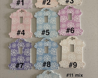 Floral pattern Badge reel display cards, custom printed cardstock,  110lb cardstock display card, badge reel card, display card for badge