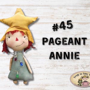 Patrón electrónico DIGITAL de muñeca de trapo Annie de Prim Christmas Pageant - Tutorial de costura de muñeca de trapo de Prim Holiday Raggedy Ann - Decoración de repisa - Regalo