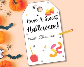Halloween Treat Tags For Kids, Trick Or Treat Tags, Halloween Favor Tags, Printable Halloween Tags, Treat Bags, Halloween Party Favor Tags